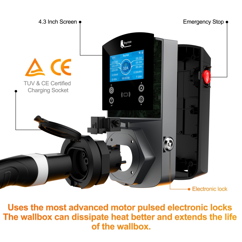 Ev Charging Socket Type 2 22Kw - Feyree 22KW EV Charger Type2 Socket