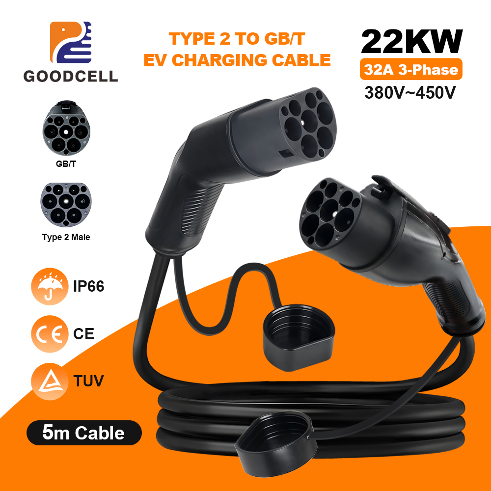 Ev Charging Socket Type 2 22Kw - GOODCELL Type 2 to GBT 16/32A