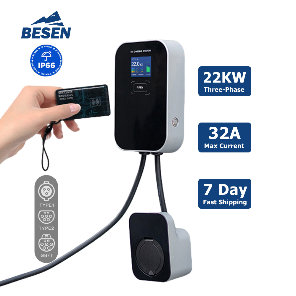 Evse Charging Station Rfid - Wholesale EV Wall-mounted Charging Stations 22kW