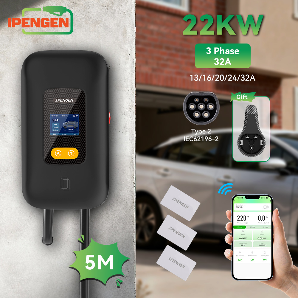 Ev Charger 22Kw Wallbox Type 2 - IPENGEN 22KW 32A Type2 EV Charger