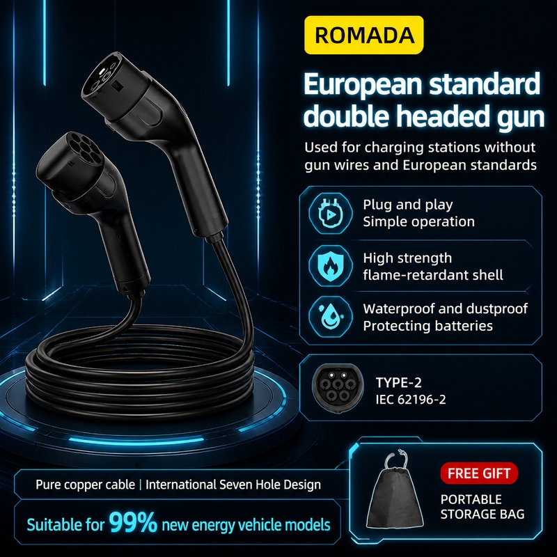 22KW ROMADA Type 2 Dual-head I - Ev Charging Cable 5M 22Kw recension och pris