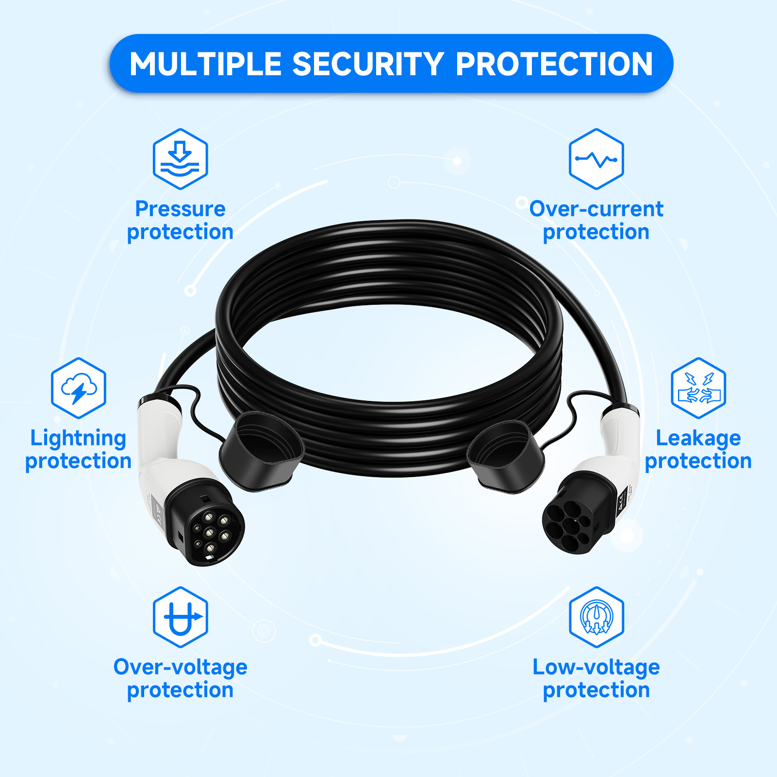 AFEEV Type2 to Type2 Portable  - Ev Charging Cable Type 2 32A recension och pris