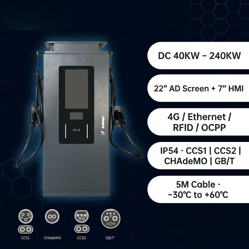 60KW 120KW 240KW OCPP DC Fast  - Ev Charging Station 60Kw Dc Fast recension och pris