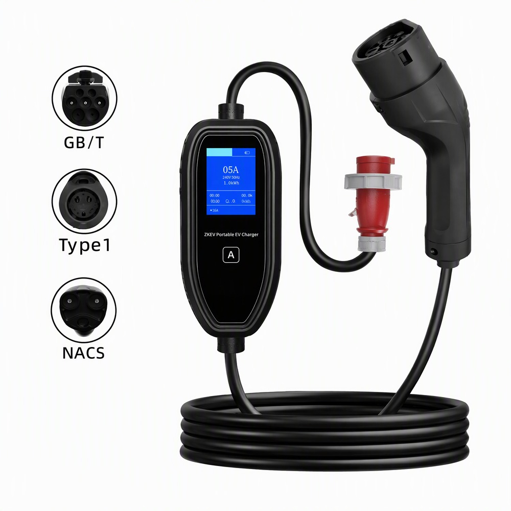 Portable EV Charger 22kW EV Ch - Portable Ev Charger 16A Adjustable recension och pris
