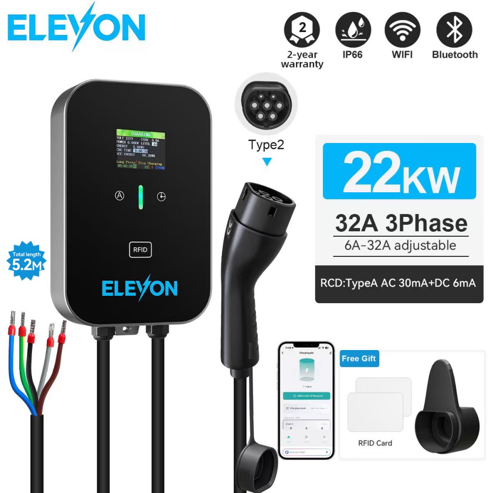 ELEVON EV Charging Station 22K - Ev Charger 22Kw Wallbox Type 2 recension och pris